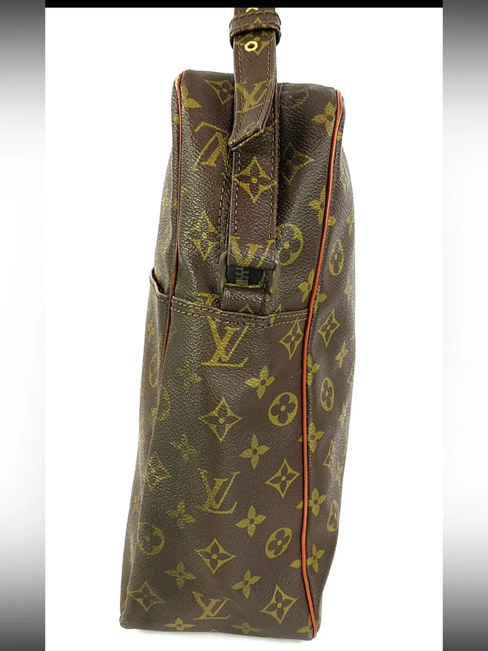 Louis Vuitton Monogram Canvas Messenger Bag in Brown and Gold